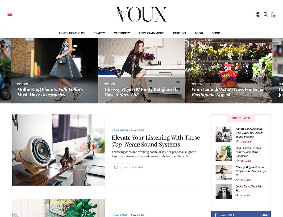 the voux wordpress teması