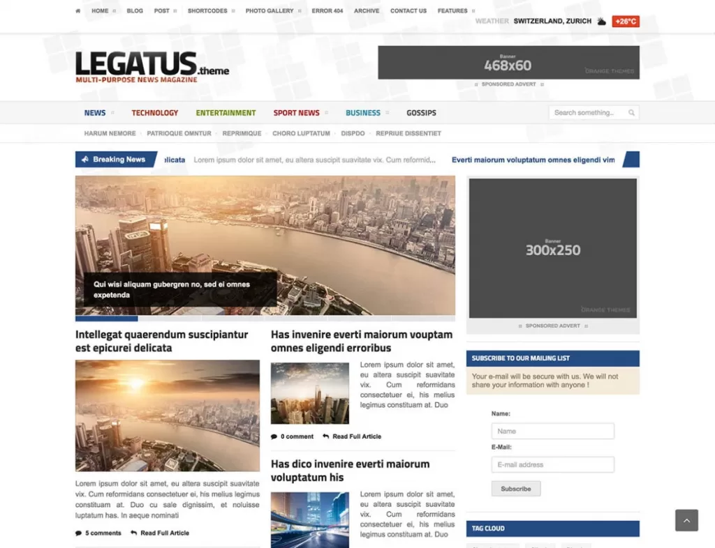 Legatus-wordpress-haber-teması